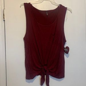 Tank top with tie at the bottom. NWT. Size 2x